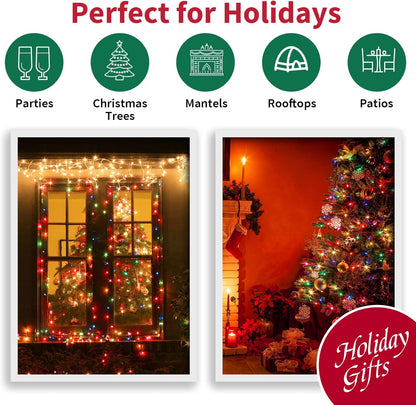 LAMPHOME 100 LED String Lights Housewarming Gift for Her Cozy Bedroom and Patio Holiday Decor 21.6FT
