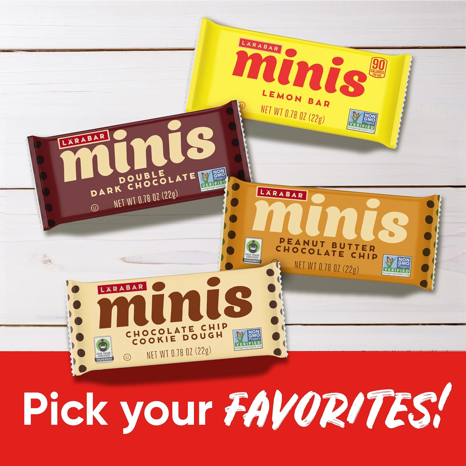 Larabar Minis Vegan Snack Gift – Healthy Stocking Stuffer for Health Conscious Friends, 30 Mini Bars