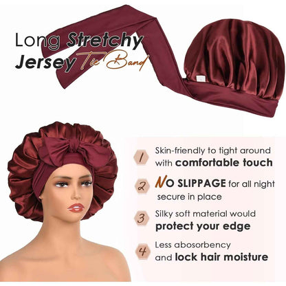 YANIBEST Neutral-Toned Satin Sleep Bonnet – Minimalist Hair Accessory for the Capsule Wardrobe and Less-Is-More Lifestyle