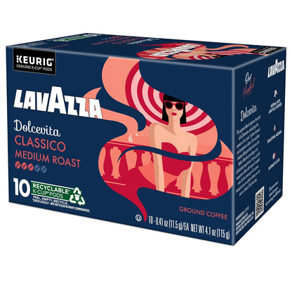 Lavazza Dolcevita Classico K-Cup Pods – Italian Coffee Gift Basket for Mom on Her Birthday