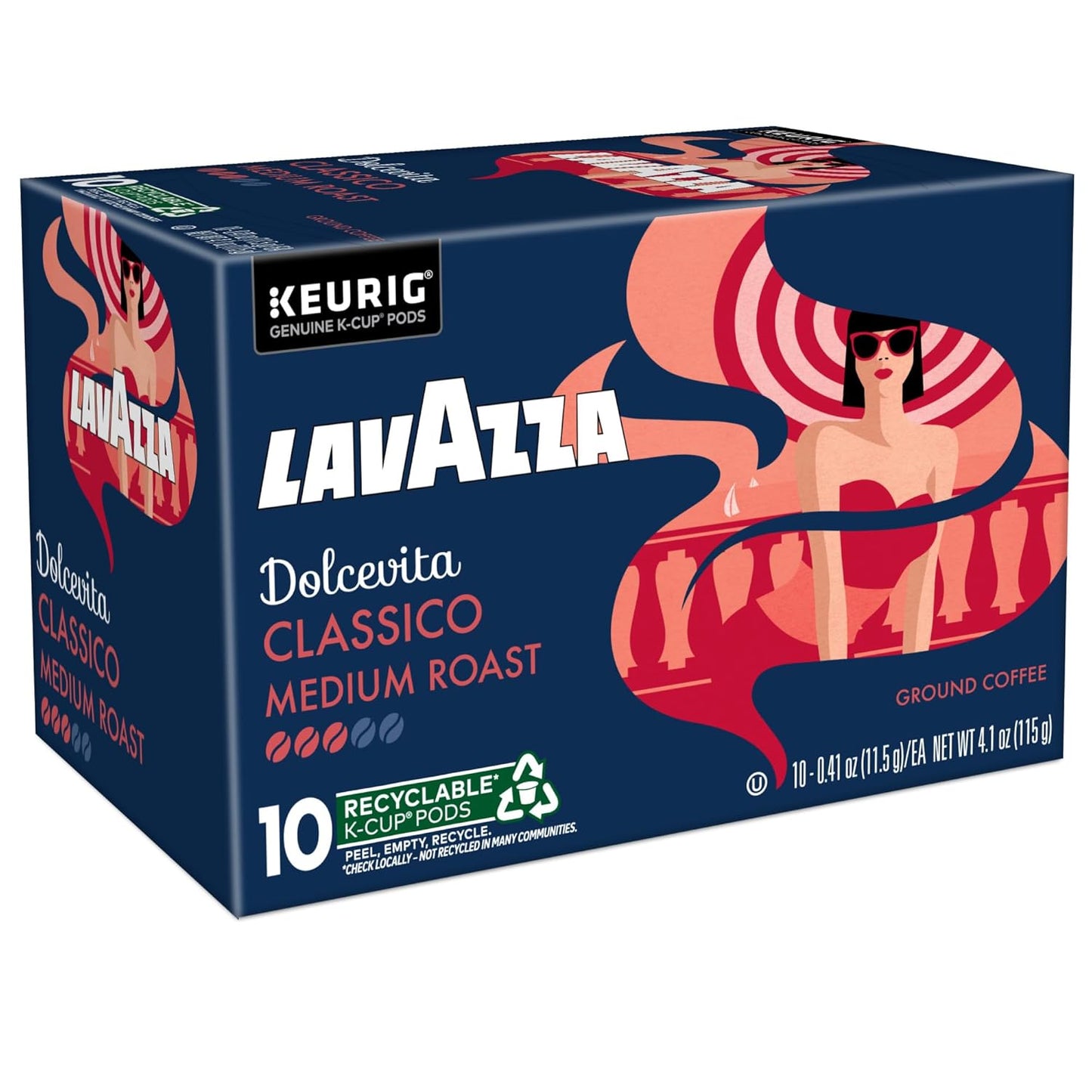 Lavazza Dolcevita Classico K-Cup Pods – Italian Coffee Gift Basket for Mom on Her Birthday