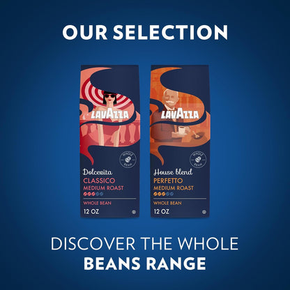 Lavazza House Blend Perfetto Whole Bean Coffee 12oz – Home Office Coffee for Focused Morning Work Sessions, Drip Brewer Medium Roast