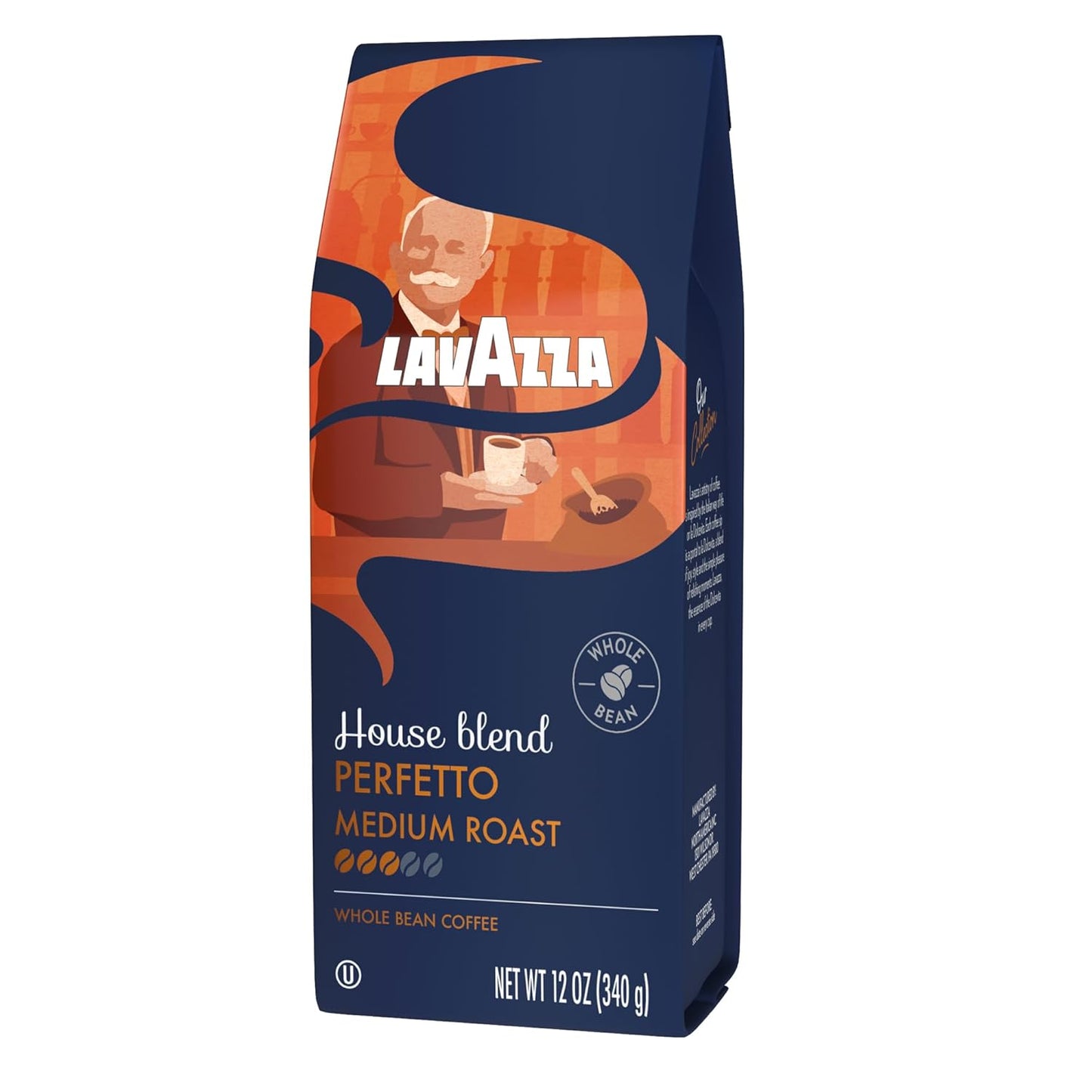 Lavazza House Blend Perfetto Whole Bean Coffee 12oz – Home Office Coffee for Focused Morning Work Sessions, Drip Brewer Medium Roast