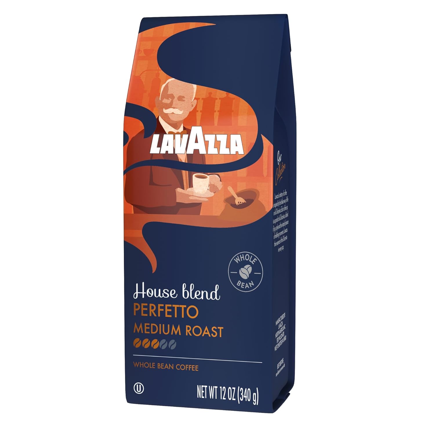 Lavazza House Blend Perfetto Whole Bean Coffee 12oz – Home Office Coffee for Focused Morning Work Sessions, Drip Brewer Medium Roast
