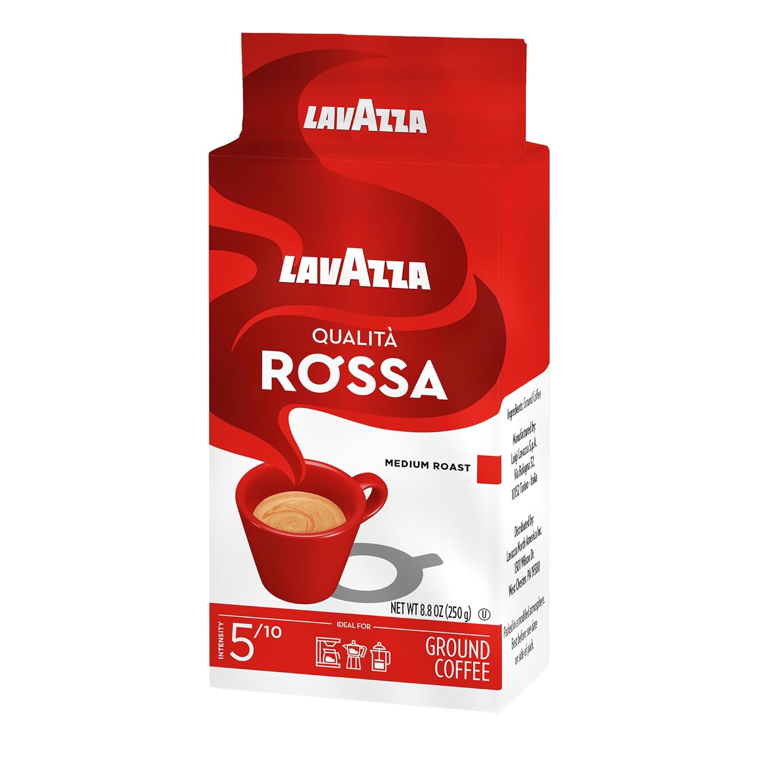 Lavazza Qualità Rossa Ground Coffee – Mindful Morning Ritual Coffee for Quiet Kitchens, Drip Brew