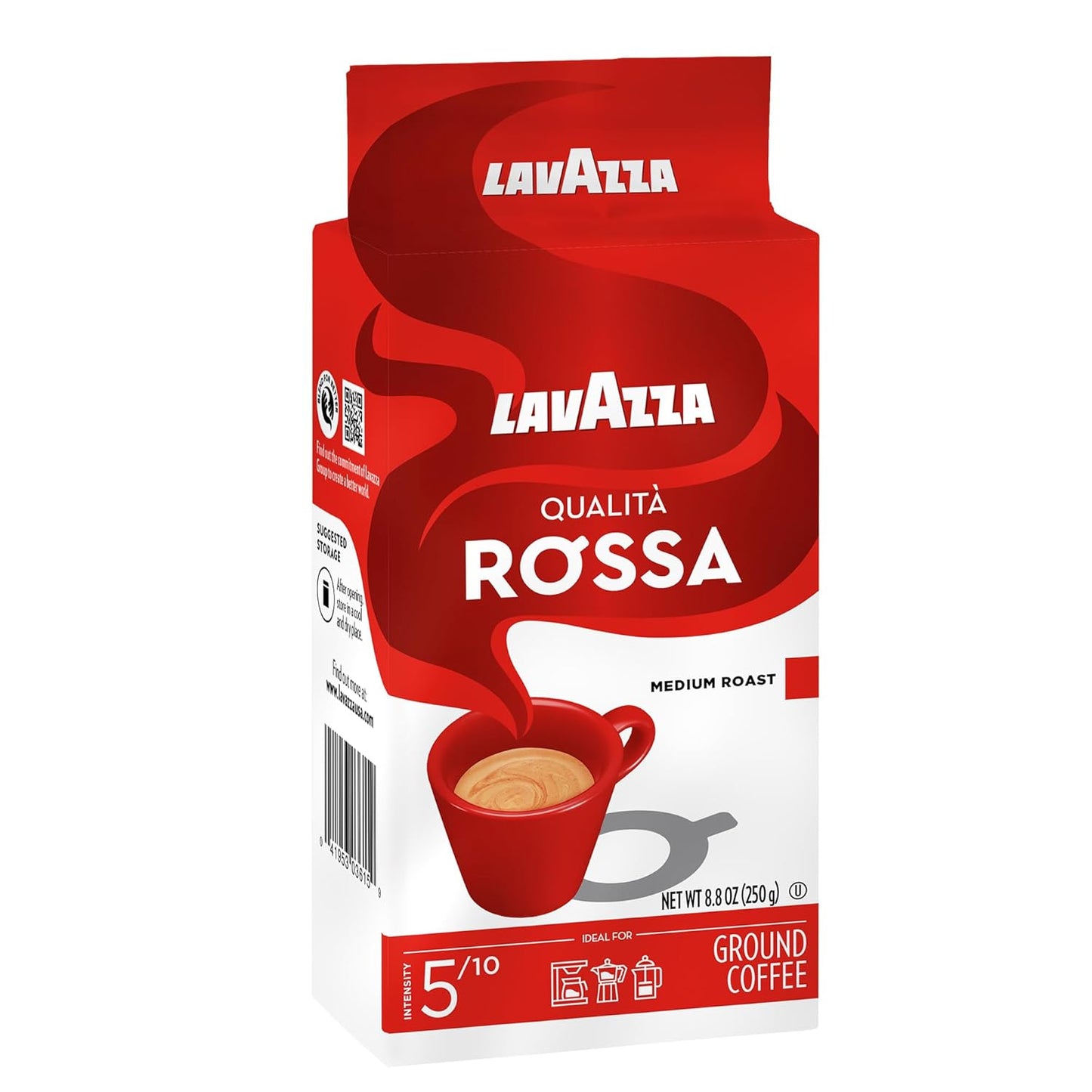 Lavazza Qualità Rossa Ground Coffee – Mindful Morning Ritual Coffee for Quiet Kitchens, Drip Brew