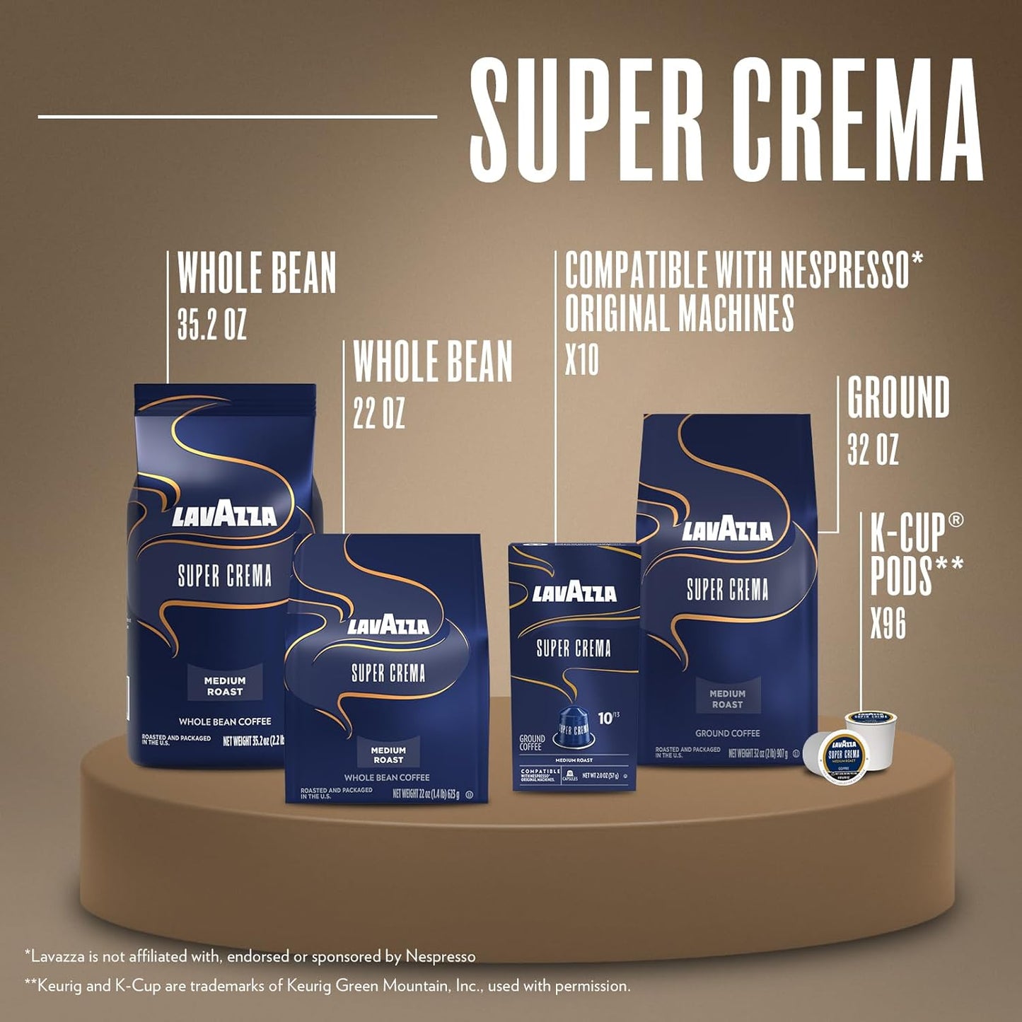 Lavazza Super Crema Aluminum Capsules for Nespresso Original Machines – Mindful Morning Espresso for a Calm Kitchen Ritual