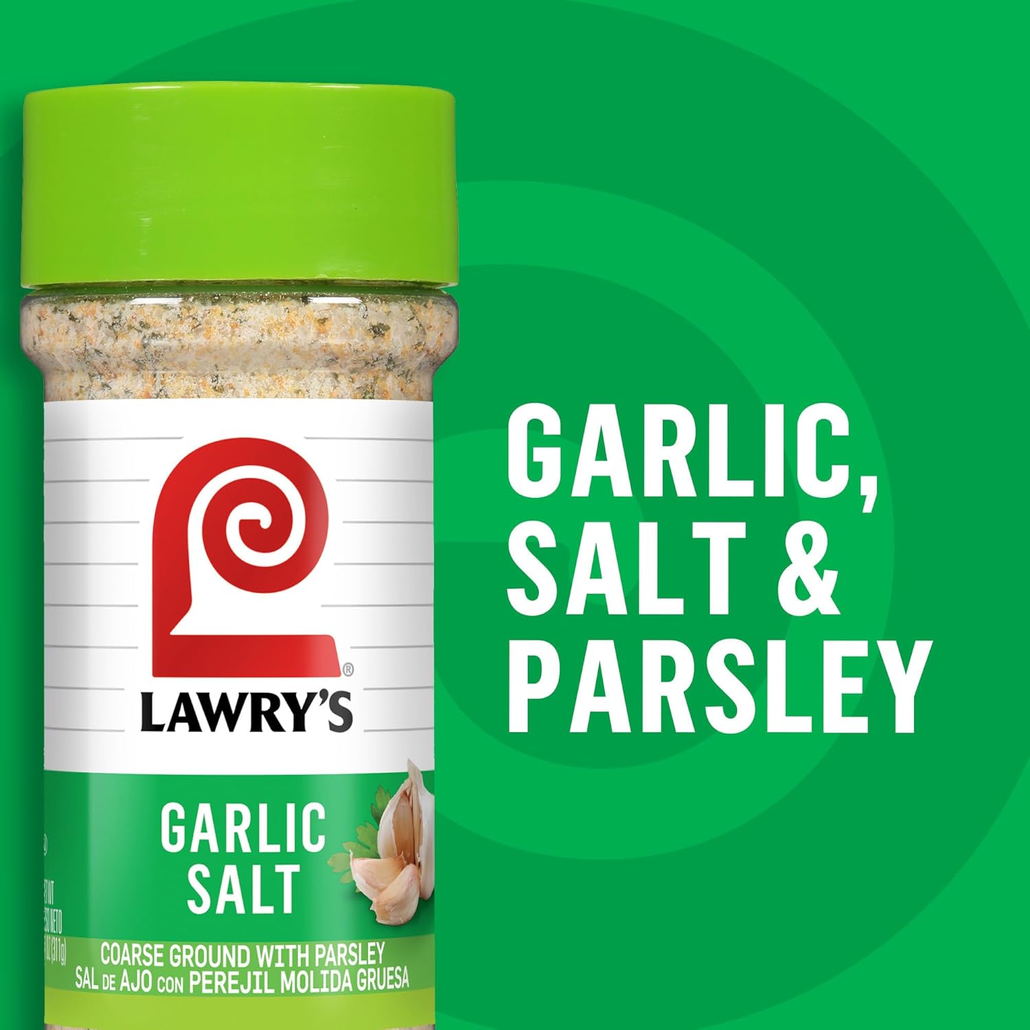 Lawry's Garlic Salt – Clean-Label Pantry Seasoning with No MSG Added, Kosher Certified, 11 oz