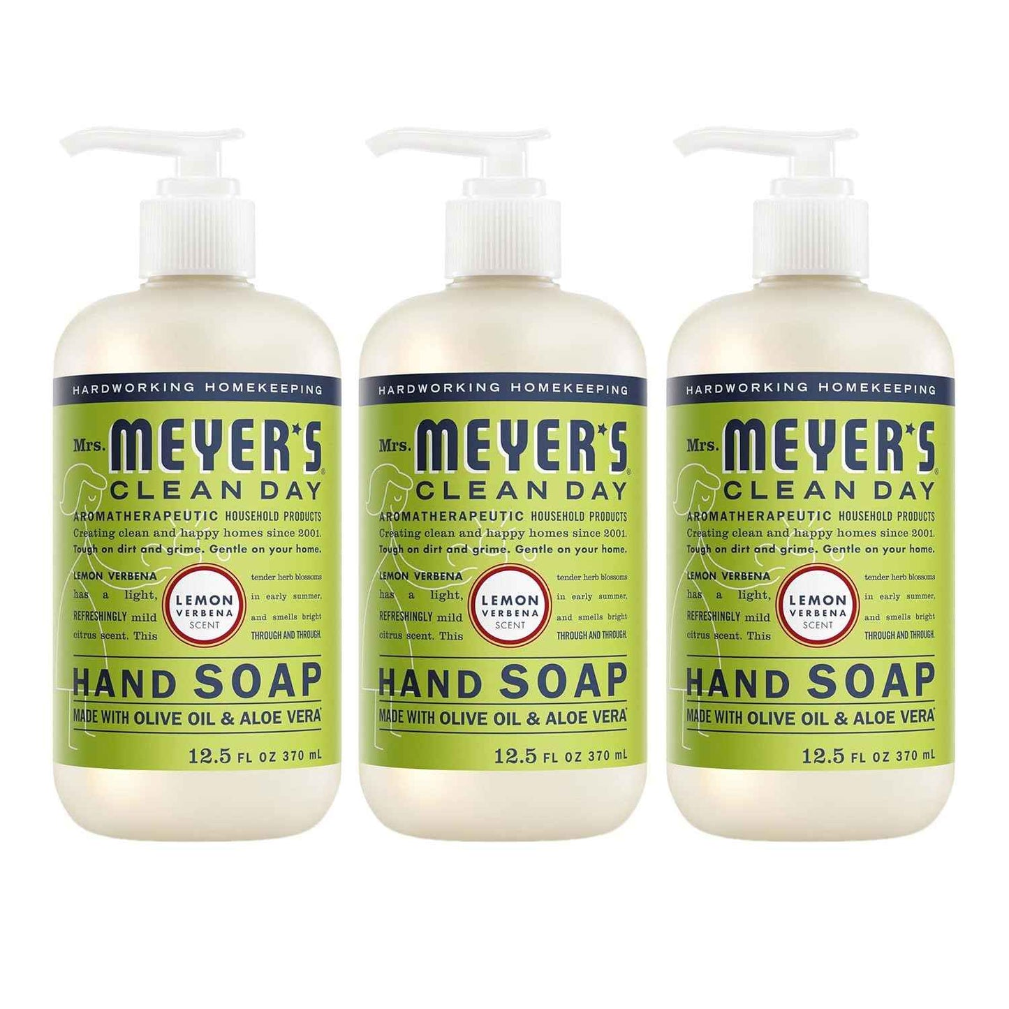 Mrs. Meyer's Clean Day Hand Soap 3-Pack – Premium Housewarming Gift with 13 Scent Options