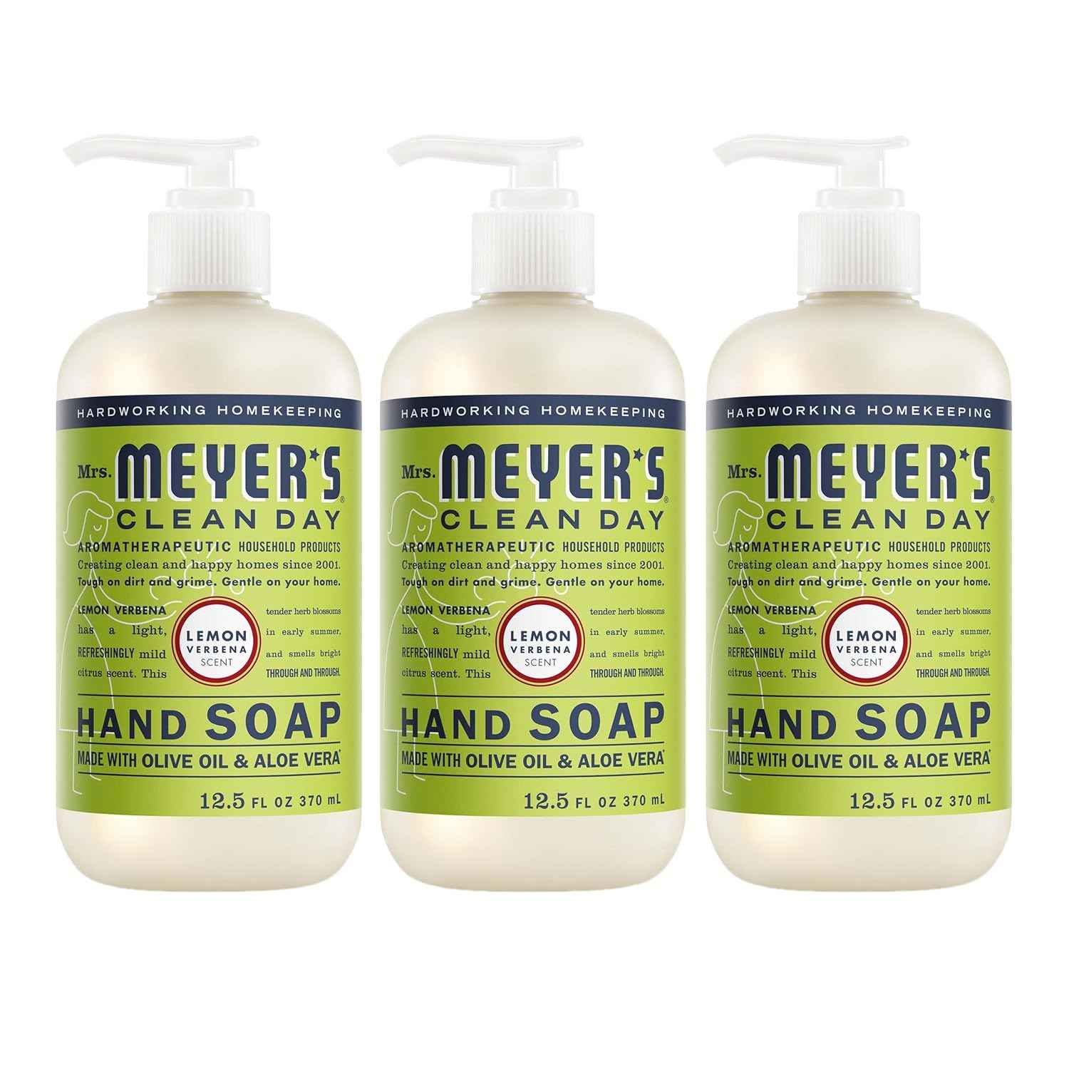 Mrs. Meyer's Clean Day Hand Soap 3-Pack – Premium Housewarming Gift with 13 Scent Options