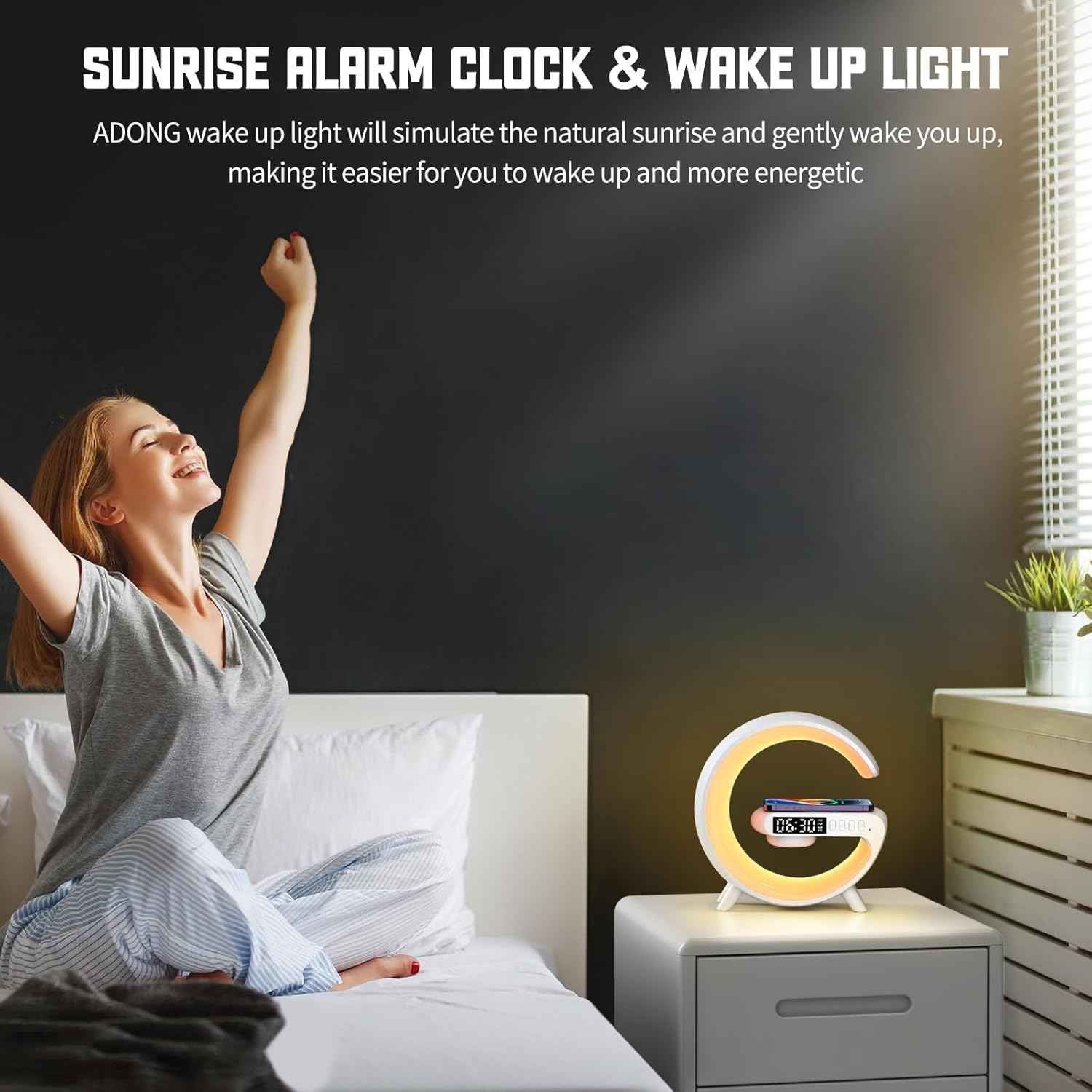 [Brand] Sleep Aid LED Lamp – Bedside Companion with White Noise and Sunrise Alarm