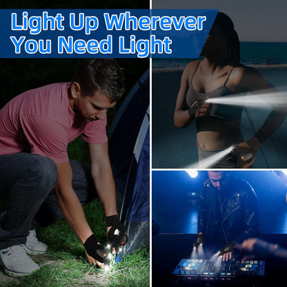 LED Flashlight Gloves – Flameless Emergency Light for Power Outages, Roadside Car Breakdowns