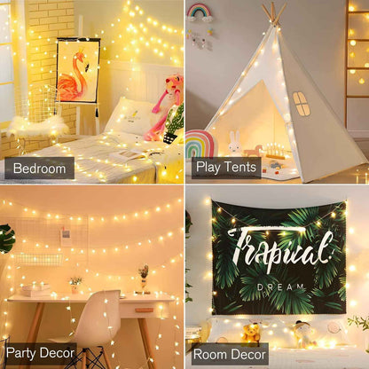 ANJAYLIA Star String Lights – Portable Patio and Balcony Decor, Battery Powered LED Glow