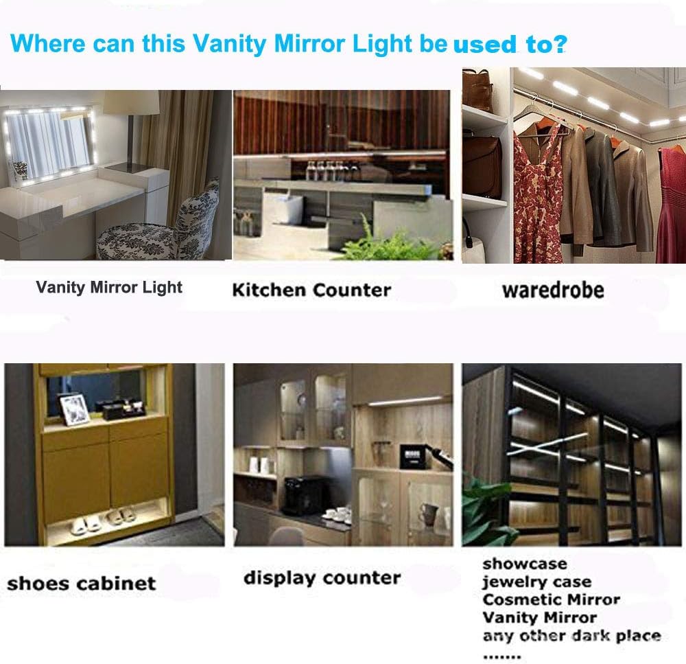 Led Vanity Mirror Lights – Aesthetic Bedroom Decor Lighting, Hollywood Glam Vanity Upgrade