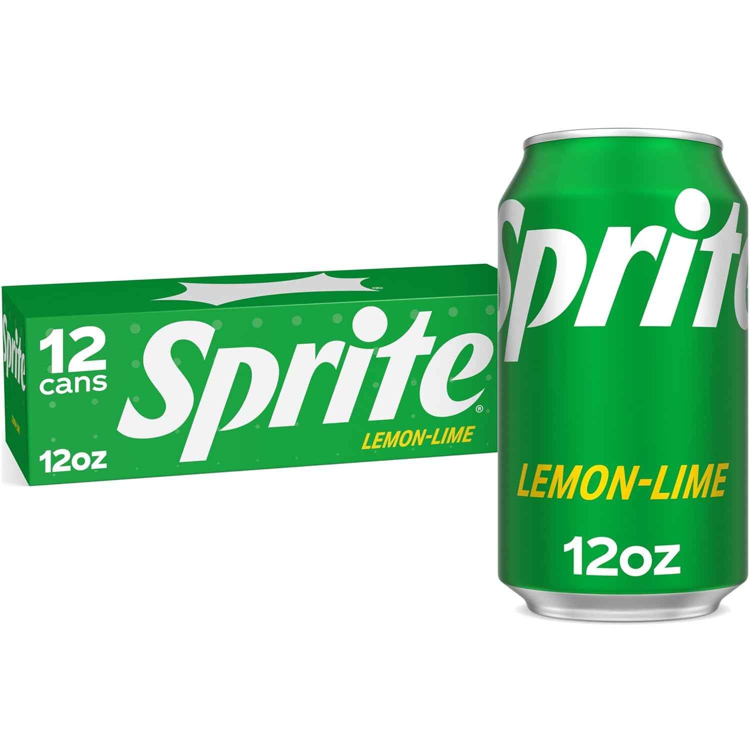 Sprite Zero Sugar – Caffeine-Free Desk Soda for Office Breaks and Afternoon Focus, 12 oz, 12 Pack