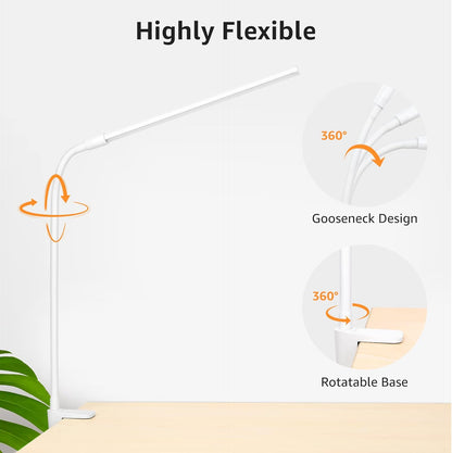 Lepro Bedside Reading Light Clamped to Headboard, Warm and Cool LED Lamp for Cozy Bedroom Decor
