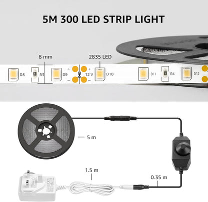 Lepro LED Strip Light – Clean Warm White Accent Lighting for Uncluttered Bedrooms and Living Rooms