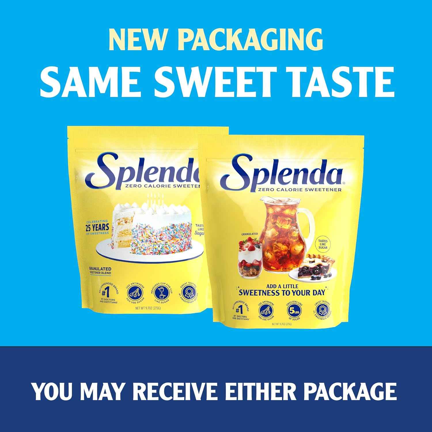 SPLENDA Granulated Sweetener – Office Pantry Staple for Focused Workdays and Calorie Control