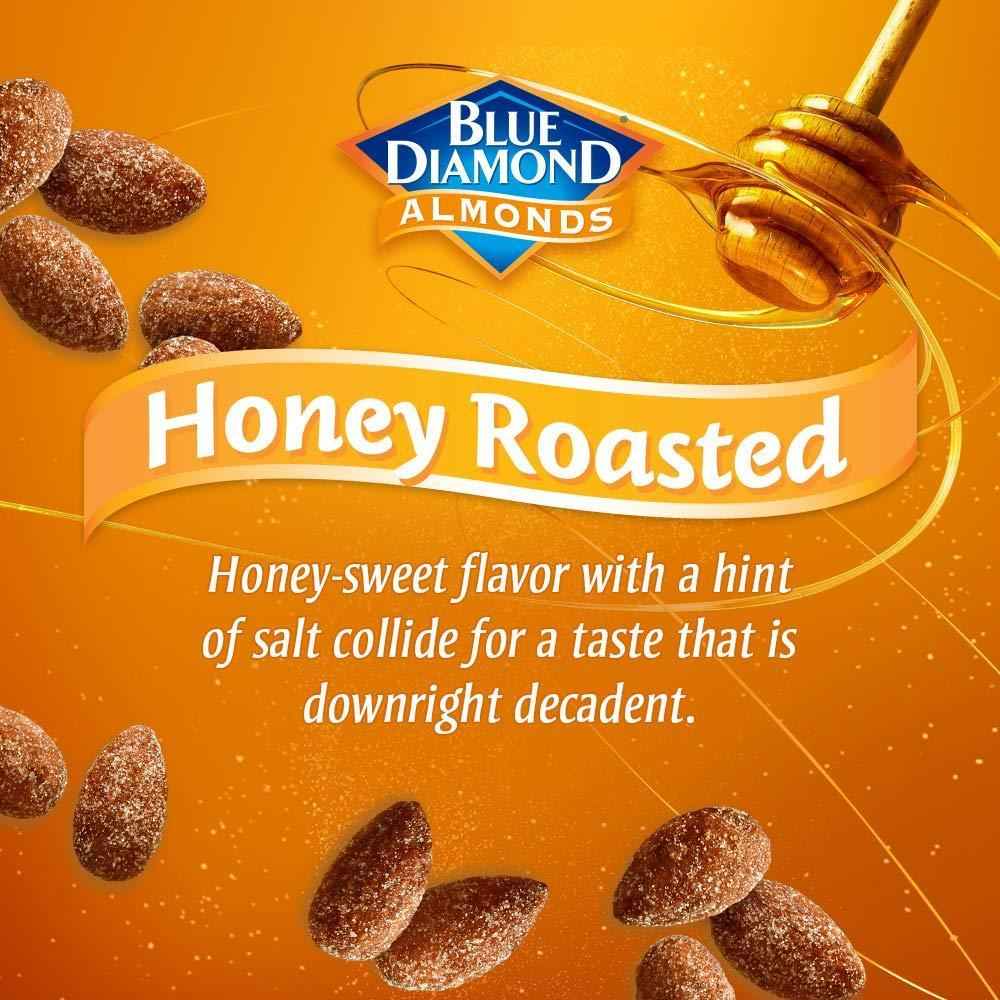 Blue Diamond Almonds Honey Roasted Snack Almonds – Low-Carb Vitamin E Nut Snack for Mindful Eating at Home
