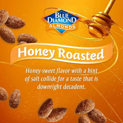 Blue Diamond Almonds Honey Roasted Snack Almonds – Low-Carb Vitamin E Nut Snack for Mindful Eating at Home