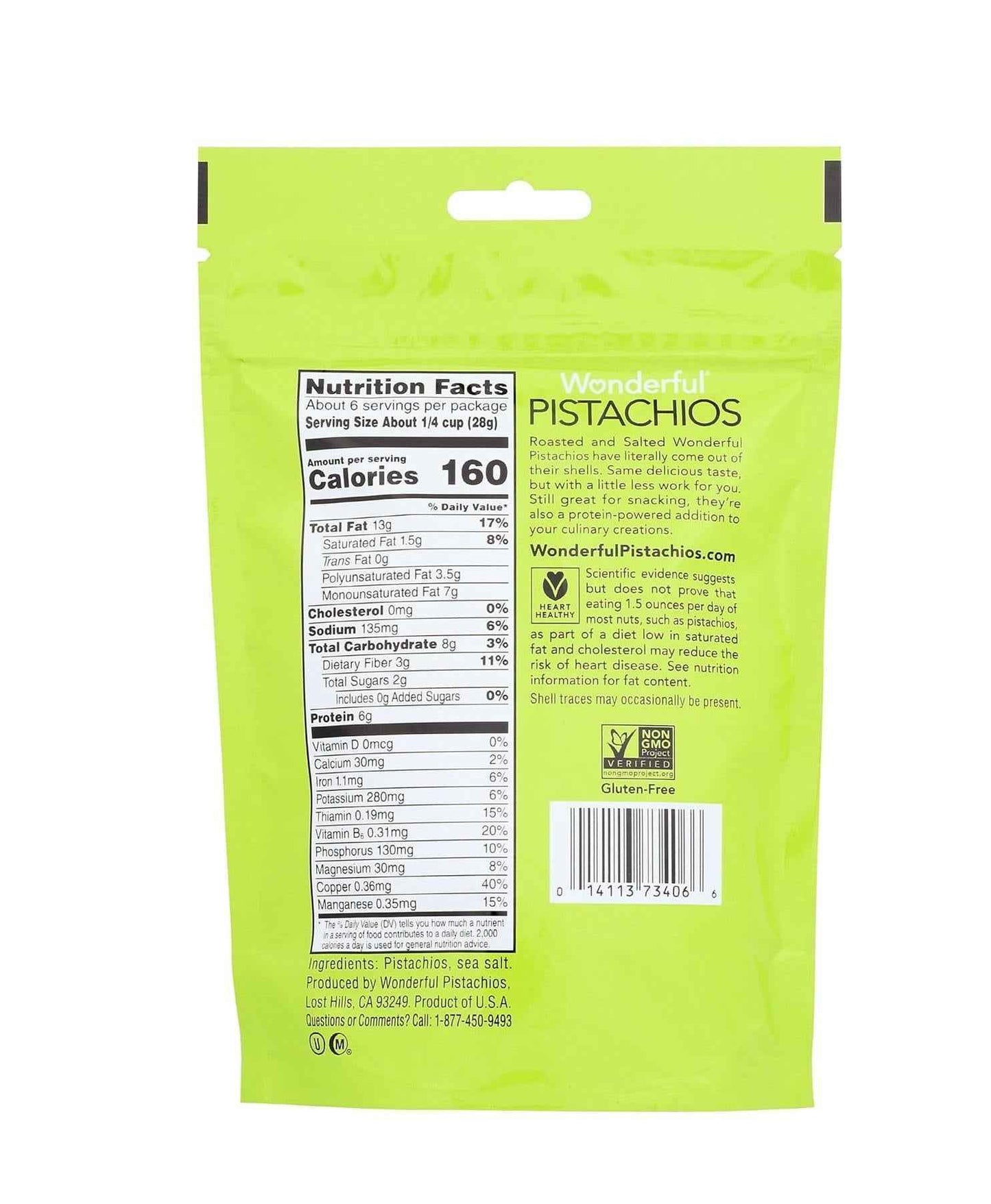 Wonderful Pistachios Roasted & Salted Shelled — Hostess Gift for Charcuterie and Wine Night