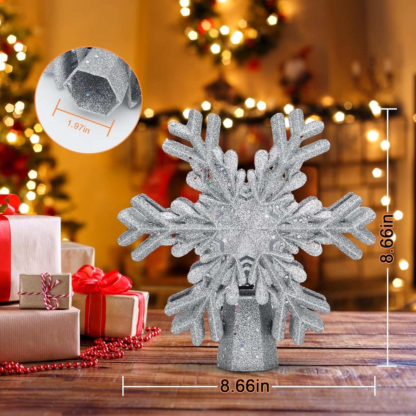 LightOfTree Rotating Snowflake Lamp – Magical Christmas Decor for Kids' Bedroom Ceiling Night Light