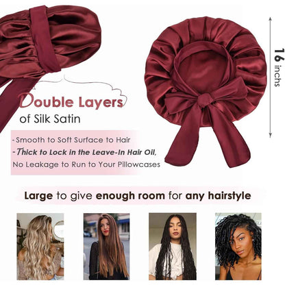 YANIBEST Neutral-Toned Satin Sleep Bonnet – Minimalist Hair Accessory for the Capsule Wardrobe and Less-Is-More Lifestyle