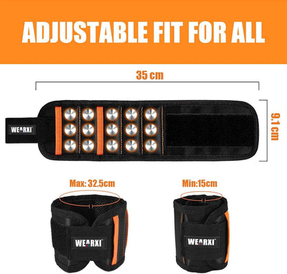 WEARXI Magnetic Wristband Tool – Safer Ladder Work Accessory, Reduces Dropped Screws and Falls for Roofers and Tradesmen