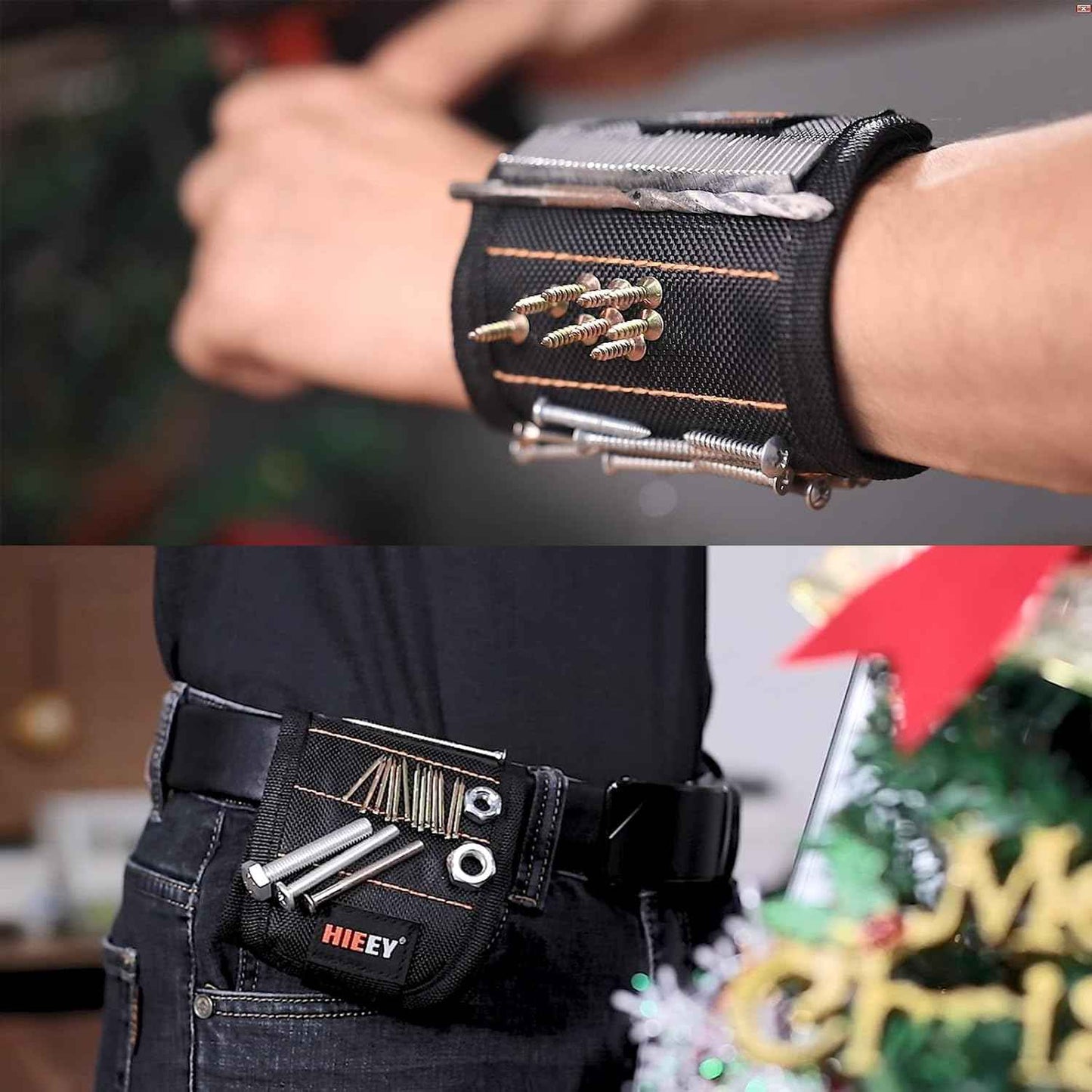 HIEEY 2 Pack Magnetic Wristband for Holding Screws – Thoughtful Birthday Gift for Dad Husband Him, Cool Stocking Stuffer Gadgets for Men Who Have Everything