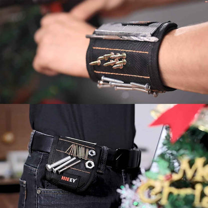 HIEEY 2 Pack Magnetic Wristband for Holding Screws – Thoughtful Birthday Gift for Dad Husband Him, Cool Stocking Stuffer Gadgets for Men Who Have Everything