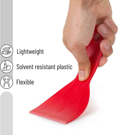 Bates 6 Pack Plastic Putty Knife Set - Streamlined Repair Tools for Intentional Living, Clean-Line Scraper