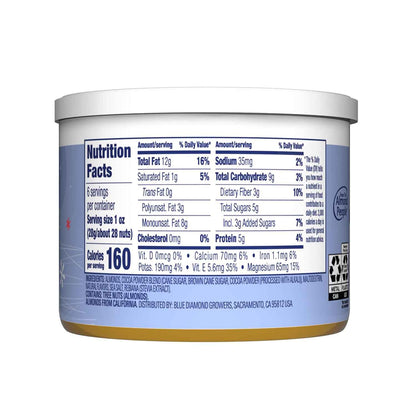Blue Diamond Almonds Peppermint Cocoa Holiday Snack Nuts, 6 oz Resealable Can – Ready-to-Give Hostess Gift and White Elephant Exchange Snack with Decorative Lid