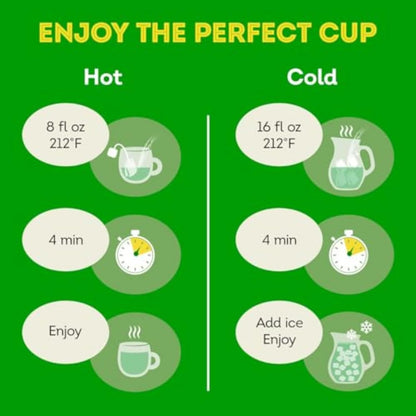 Lipton Decaf Green Tea Bags for Home Office Focus, Afternoon Caffeine-Free Tea for Steady Energy