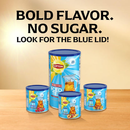 Lipton Zero Sugar Peach Iced Tea Mix – Portable Powder for Backyard BBQs and Picnic Pitchers