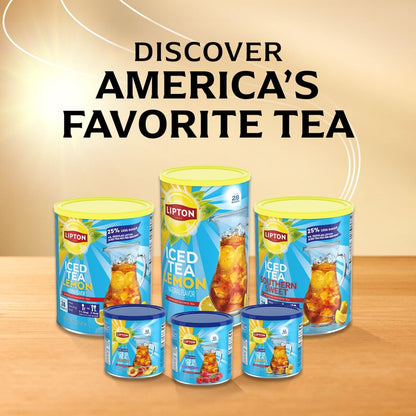 Lipton Zero Sugar Peach Iced Tea Mix – Portable Powder for Backyard BBQs and Picnic Pitchers