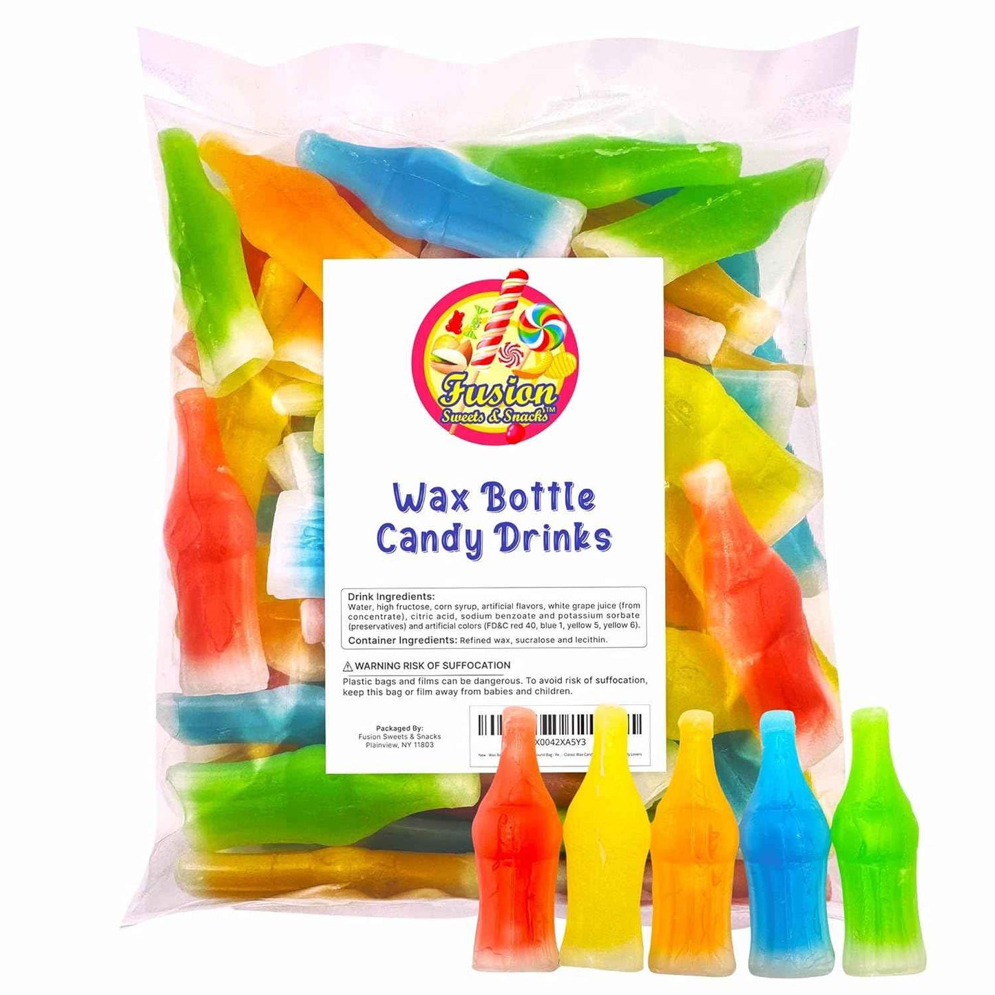 Wax Bottle Candy Drinks – Heat-Sealed Bulk Candy Bag Built to Stay Fresh at Tailgates, Backyard BBQs, and Outdoor Movie Nights