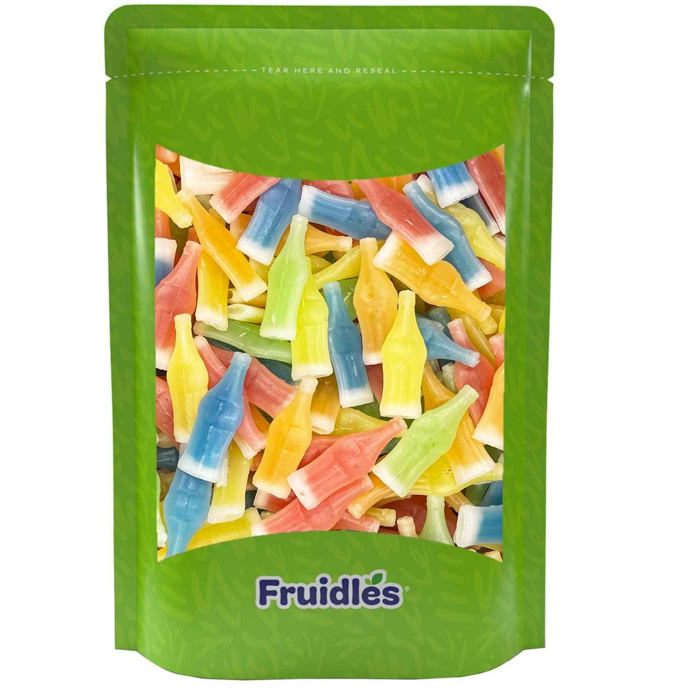Fruidles Original Wax Bottles Candy – Vegan Kids Birthday Party Treat Bag Fillers, 5 Fruity Flavors (Half Pound)