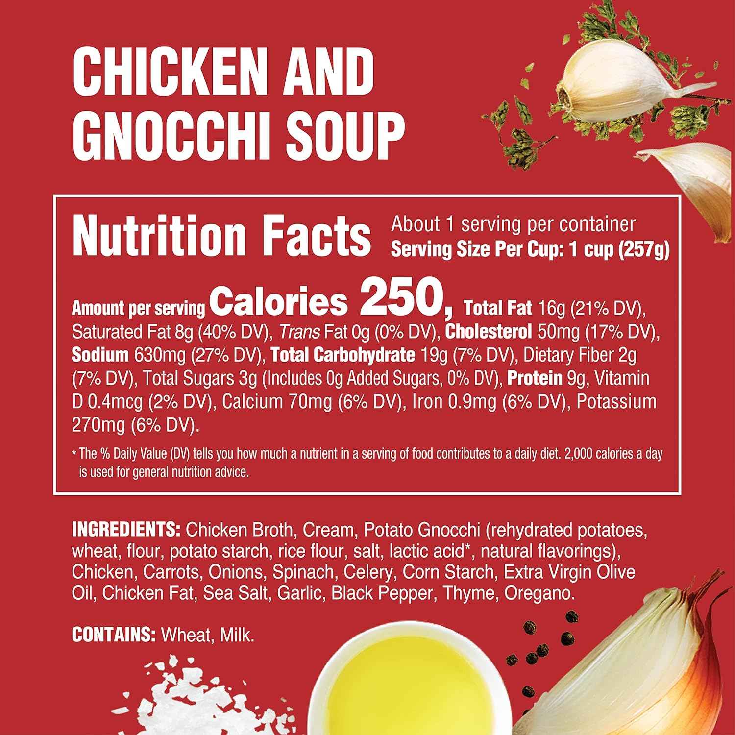 Rao's Made for Home Chicken Gnocchi Soup 16oz – Nourishing Italian Comfort Meal for Recovery and Self-Care Days