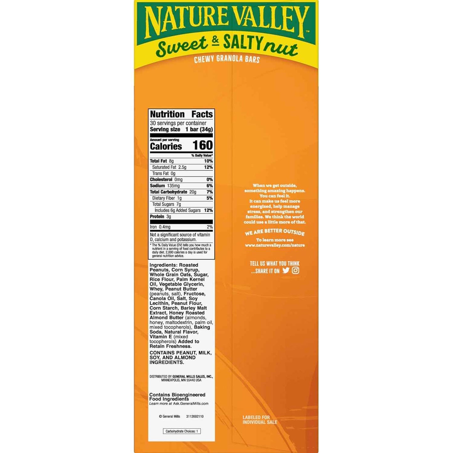 Nature Valley Sweet and Salty Nut Granola Bars – Commuter Bag Snack for Busy Workdays, Individually Wrapped