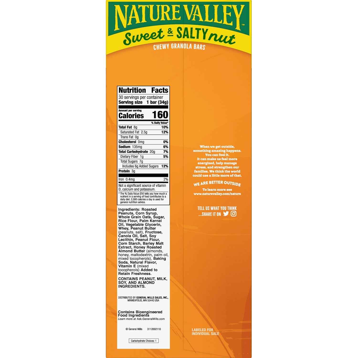 Nature Valley Sweet and Salty Nut Granola Bars – Commuter Bag Snack for Busy Workdays, Individually Wrapped