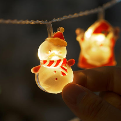 LOLStar Christmas Lights for Kids Room – Battery Operated String Lights with Santa Snowman and Stocking Charms, No Flame Safe for Nursery