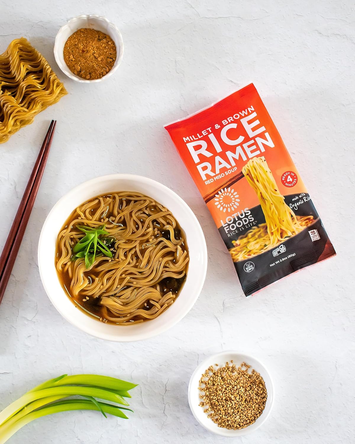 Lotus Foods Organic Miso Ramen – Clean-Ingredient Single-Serve Bowl for Uncluttered Kitchens and Intentional Pantries