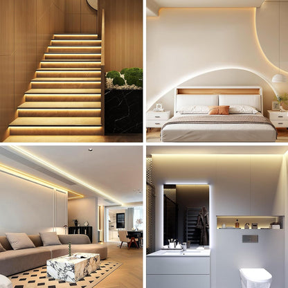 LotusLamp X Single-Run LED Strip – 131ft No-Splice White Tape for Clean Minimalist Interiors