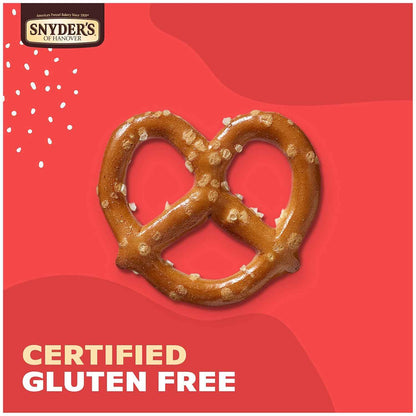 Snyder's of Hanover Gluten Free Mini Pretzels – Low-Fat Everyday Snack for Guilt-Free Mindful Munching