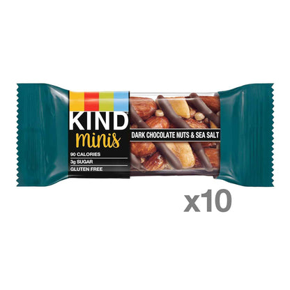 KIND Minis Dark Chocolate Nuts & Sea Salt – Office Drawer Snack for Busy Workday Focus