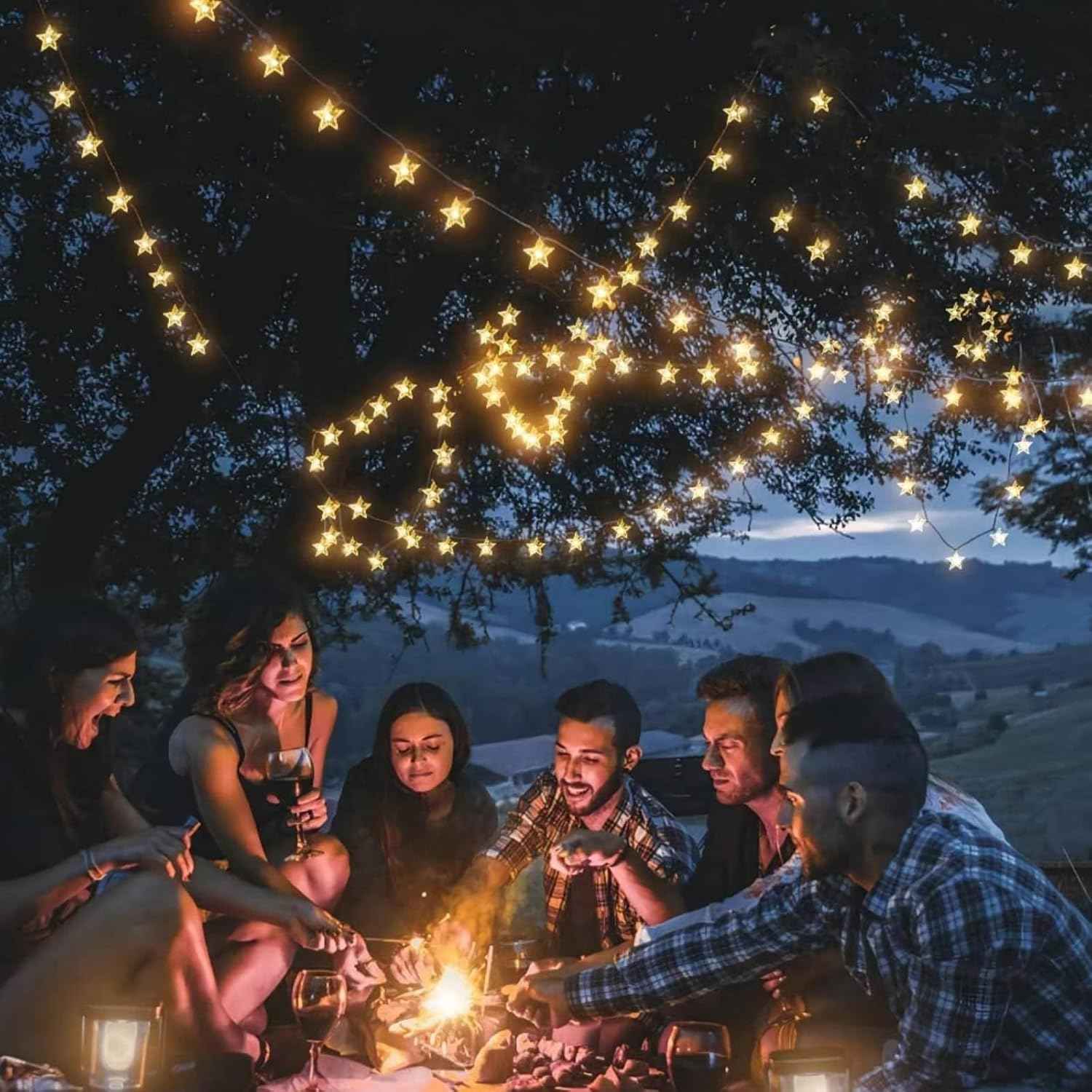 Starlite Battery Star String Lights – Portable Camp and RV Awning Decor, 20FT Cord-Free