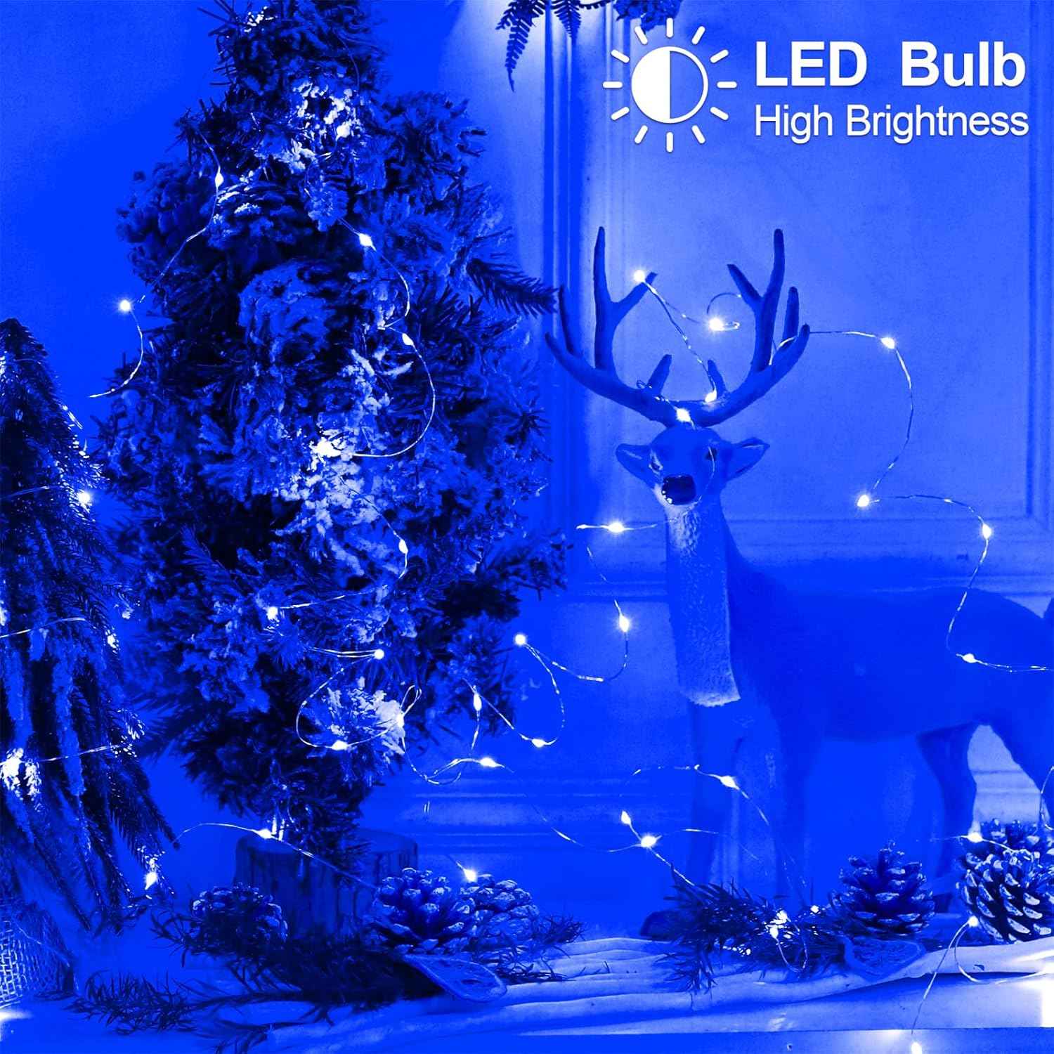 Brightever LED Fairy Lights – Living Room Aesthetic Accent, 2 Pack 33FT Twinkle String Lights Battery Powered