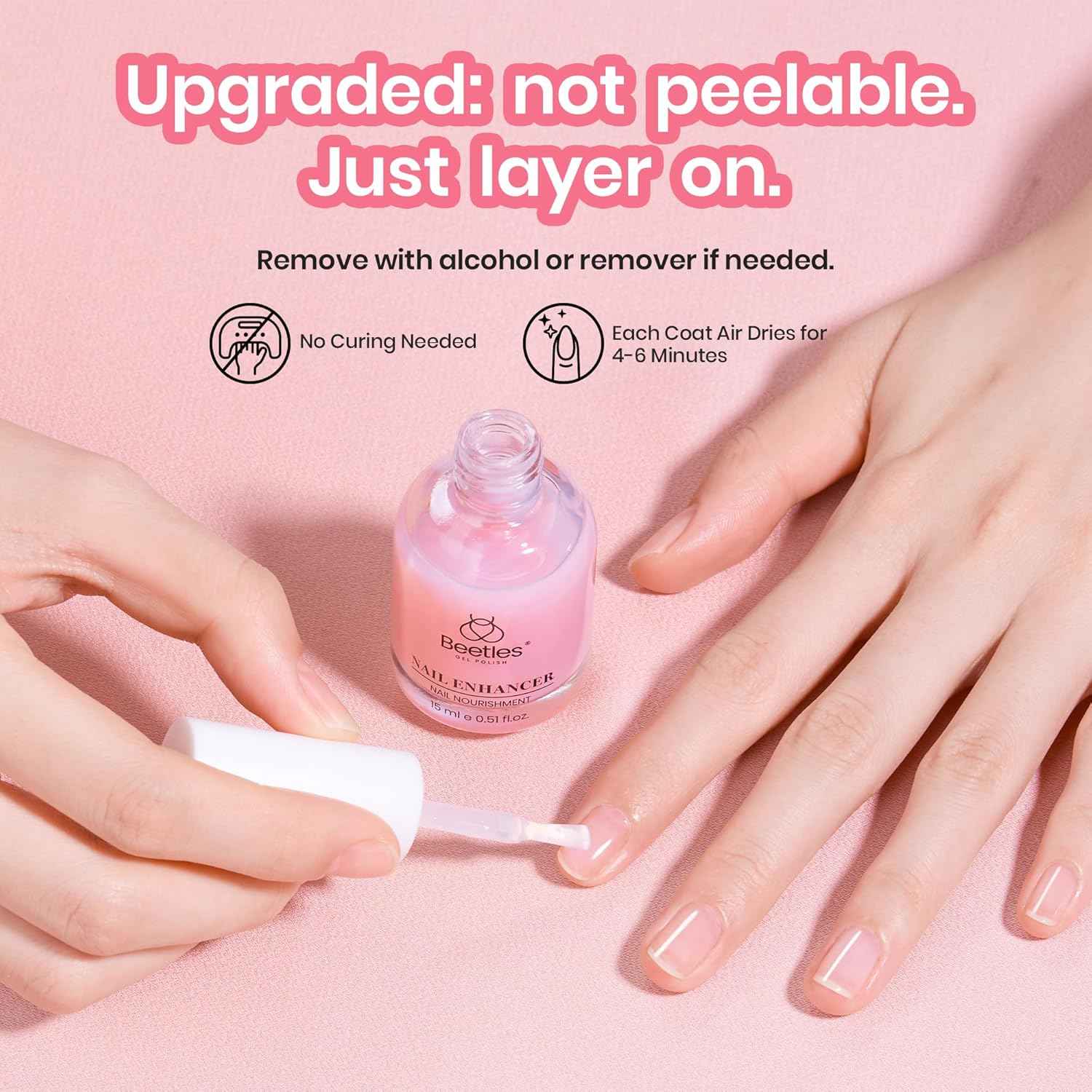 Beetles Clear Gel Nail Top Coat Glossy – Designer Quality UV LED Finish for the Elevated Home Nail Studio