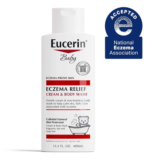Eucerin Baby Eczema Relief Cream Wash – Soothing Bath Ritual for Sensitive Skin Care