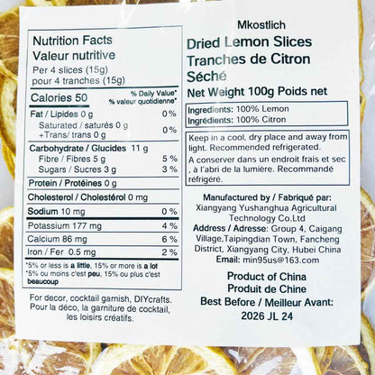 Mkostlich Dried Lemon Slices Bulk Gift Pack, Thoughtful Hostess Present for Women Who Love Cocktails and Tea